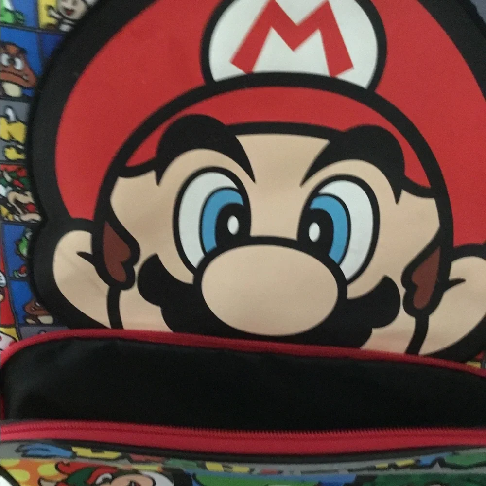 Super Mario Kids Backpack - Red Blue Multicolor